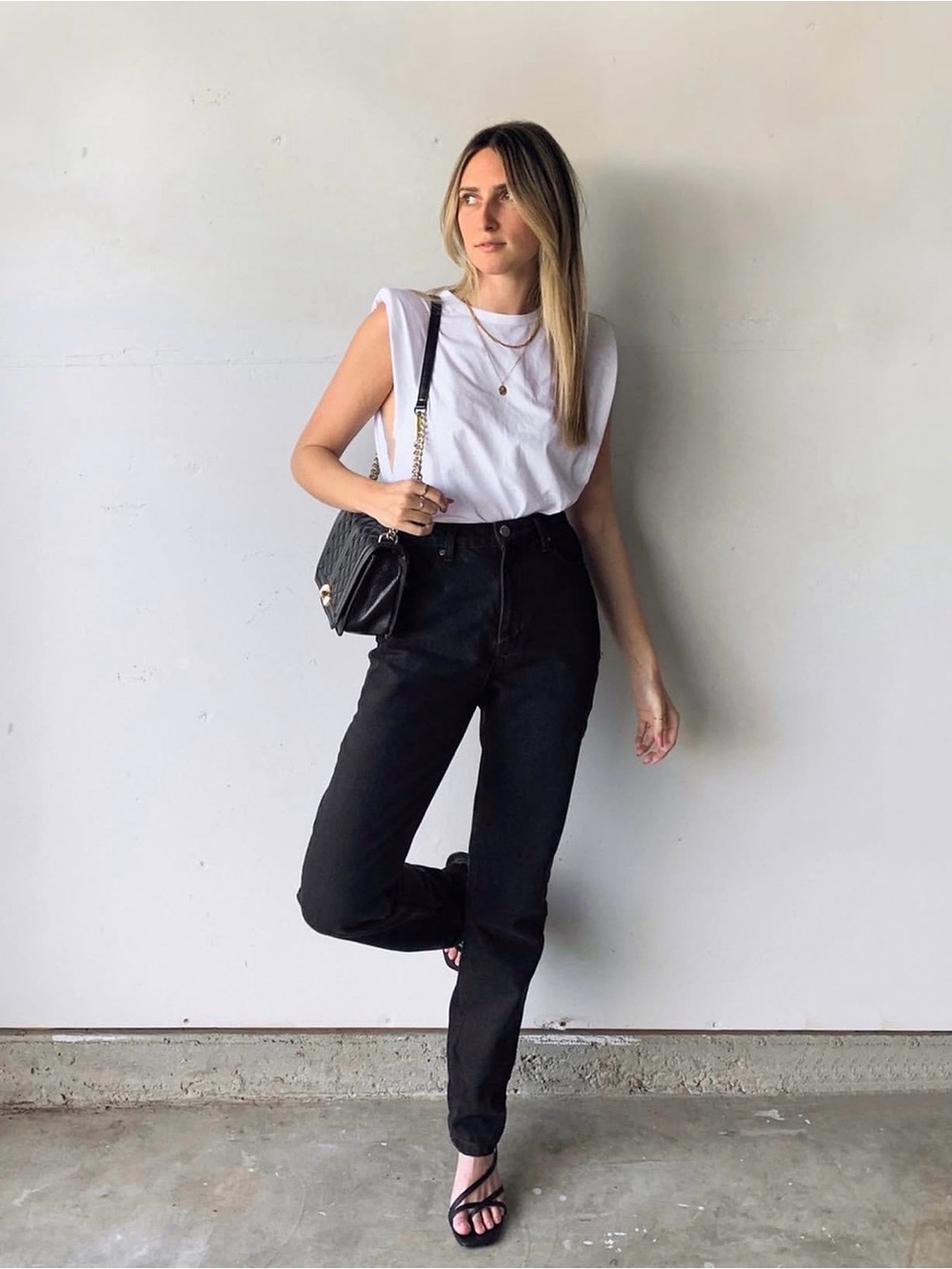 Nasty Gal Black Straight Leg High-Rise Jeans